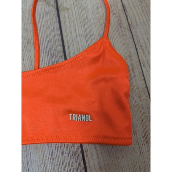 Triangl Women's BRIGHT NEON ORANGE Bikini Top Clasp Back Size XXSmall - Picture 6 of 6
